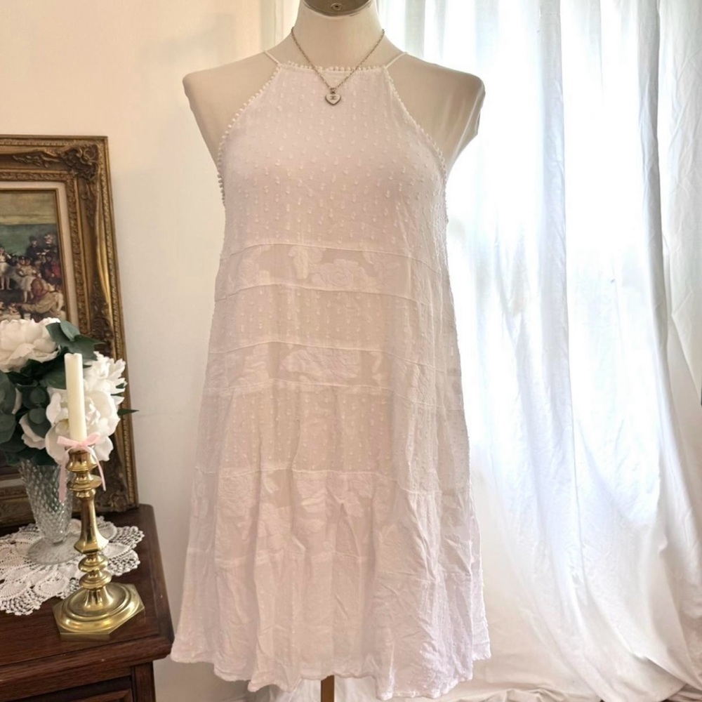 Beautiful white tiered mini dress